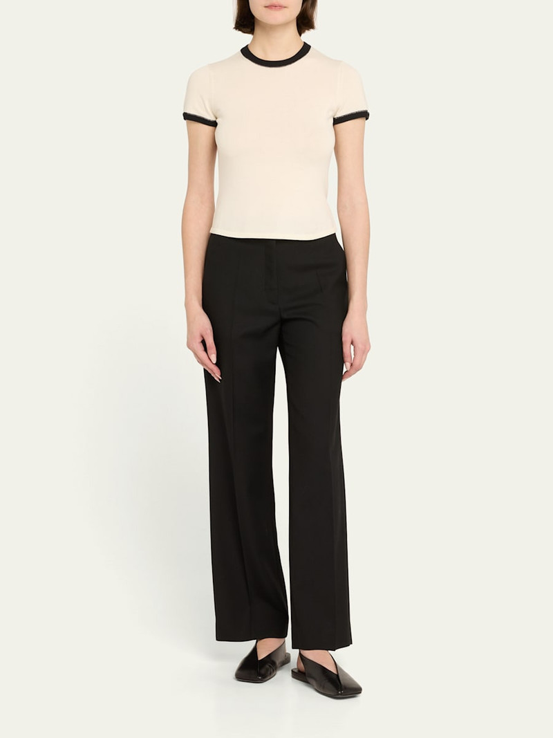 SIMKHAI Carmen Crewneck Ringer Tee outlook