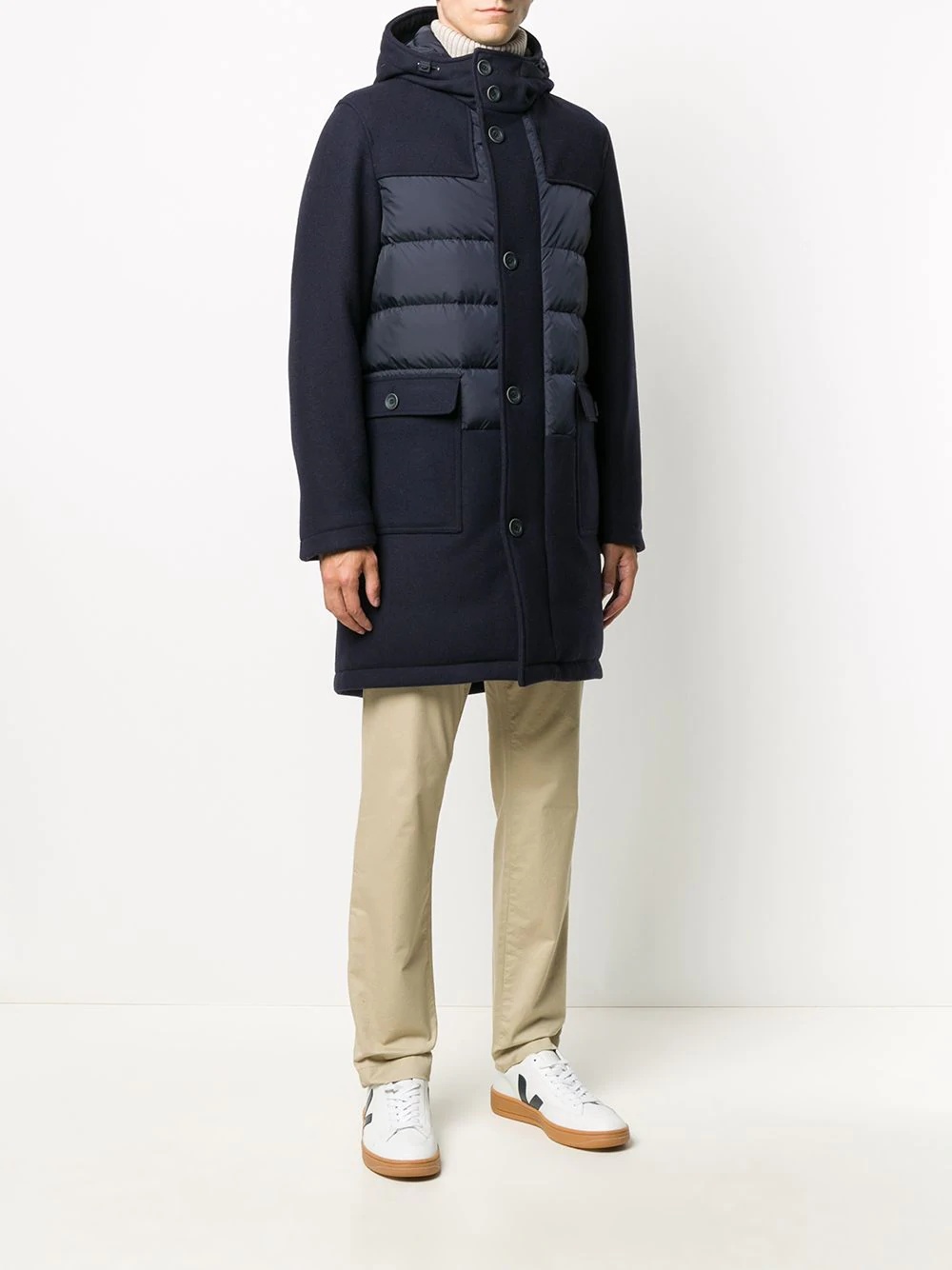 puffer-detail coat - 3