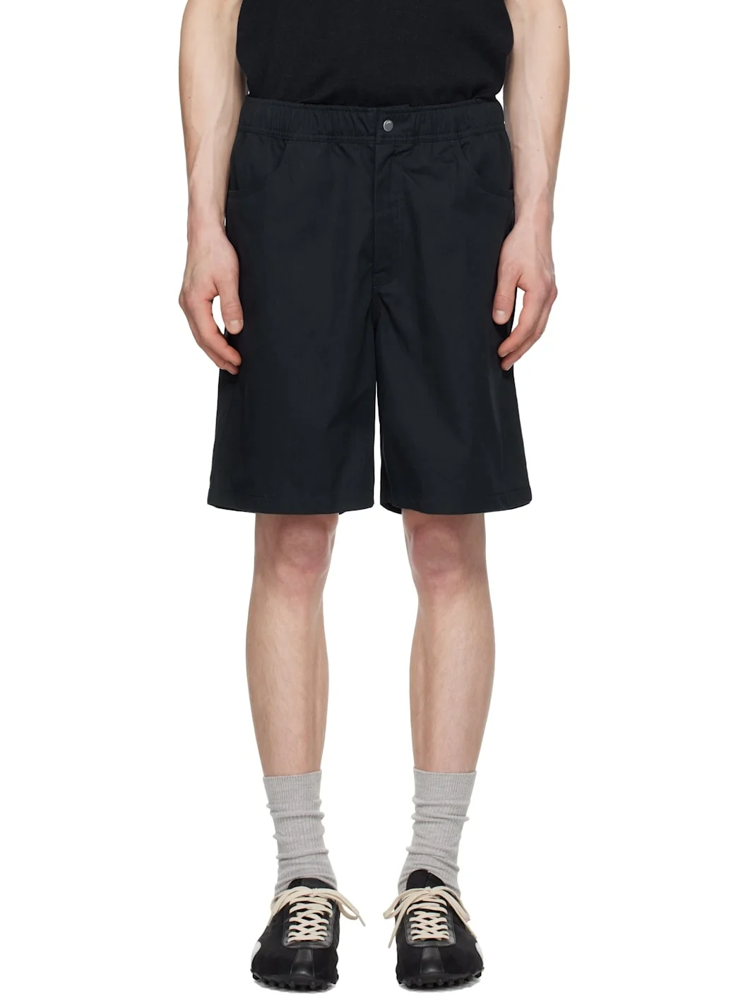 Navy Ragnar Fine Broken Twill Shorts - 1