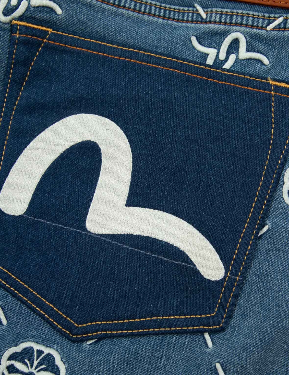 MONOGRAM EMBROIDERY REGULAR FIT DENIM JOGGER PANTS - 7