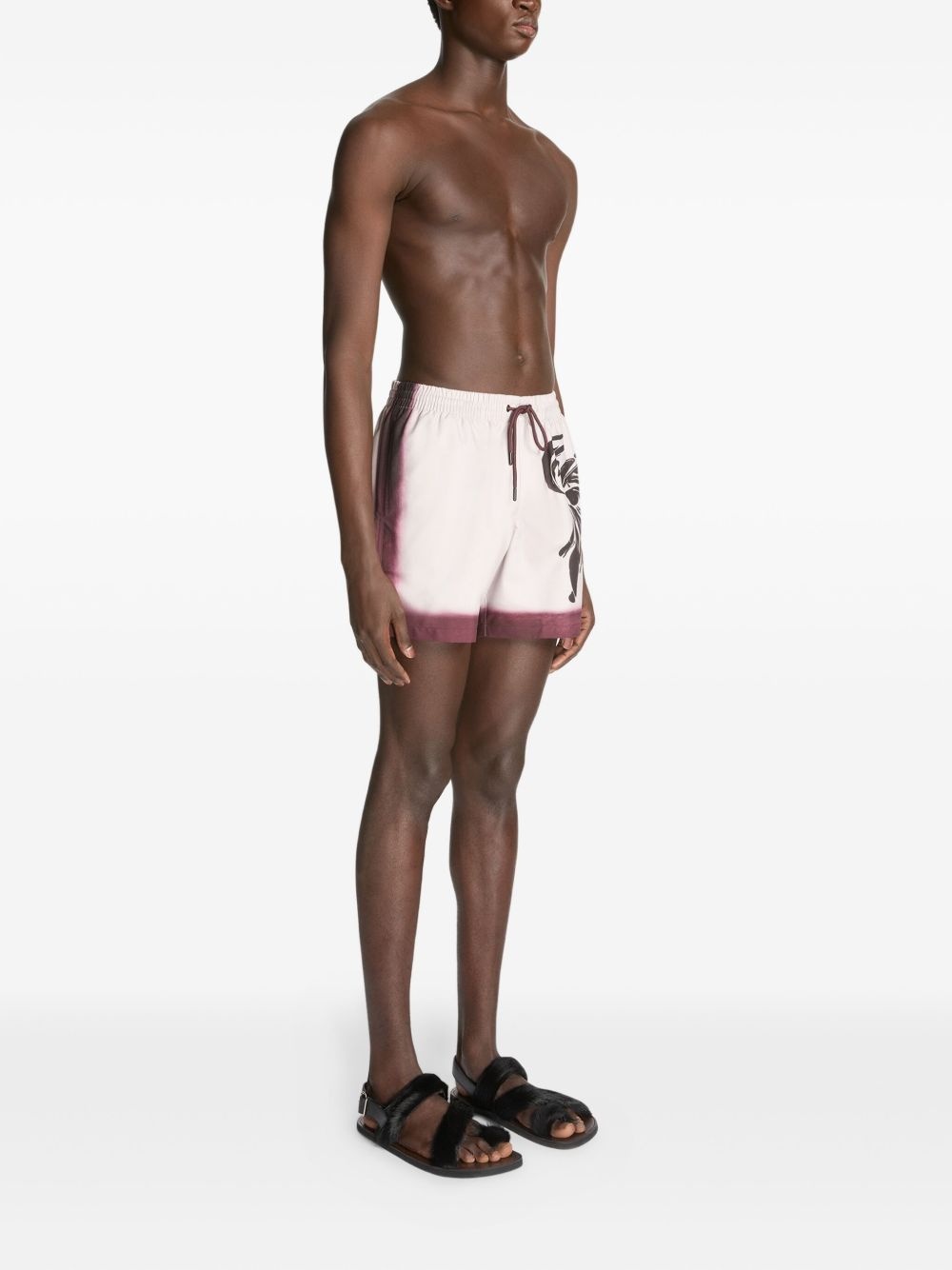 ombre-trim swim shorts - 3
