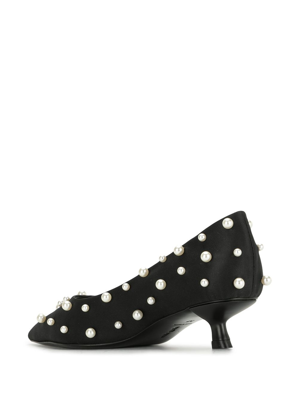 pearl-embellished pointed-toe pumps - 3