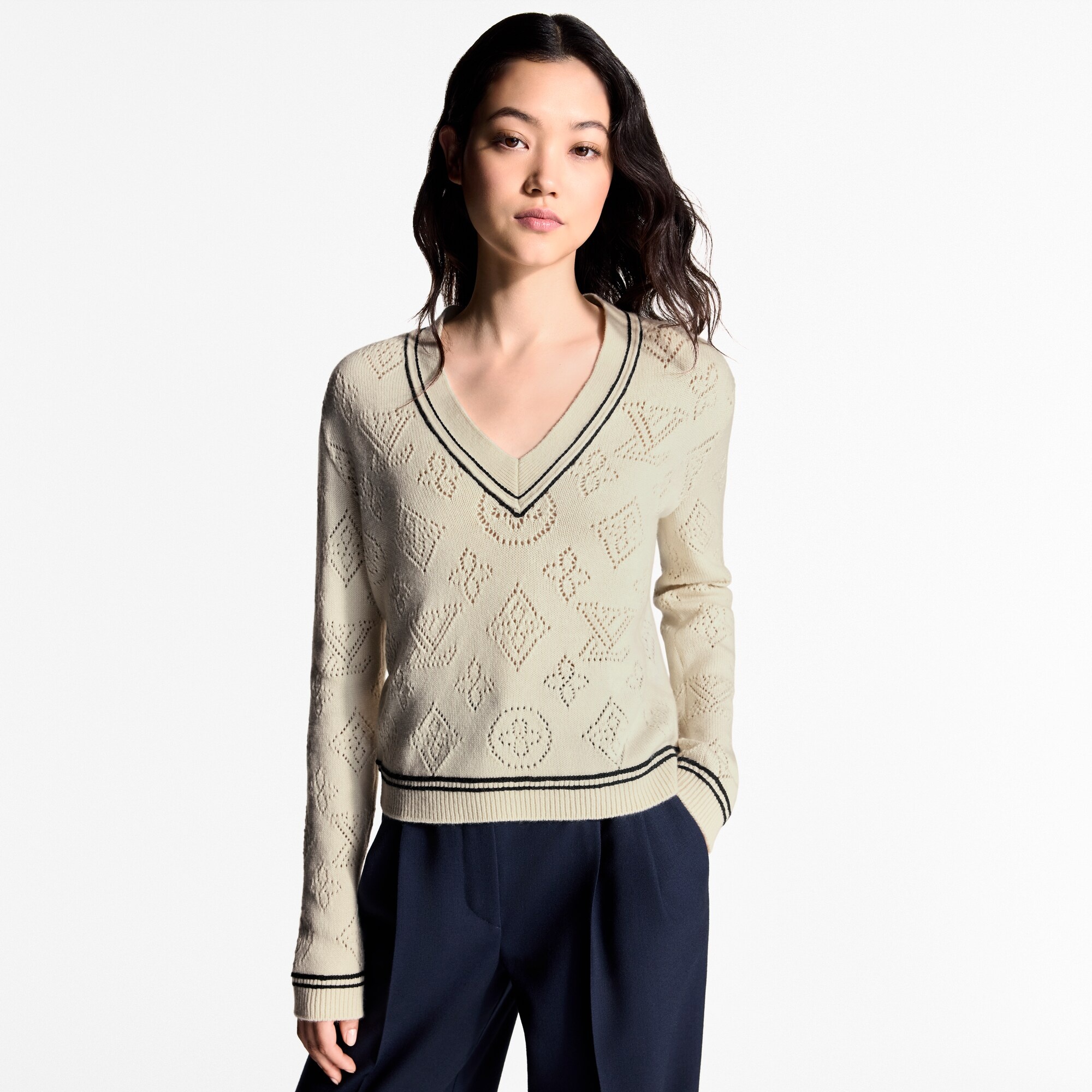 Stripe Accent Pullover - 2