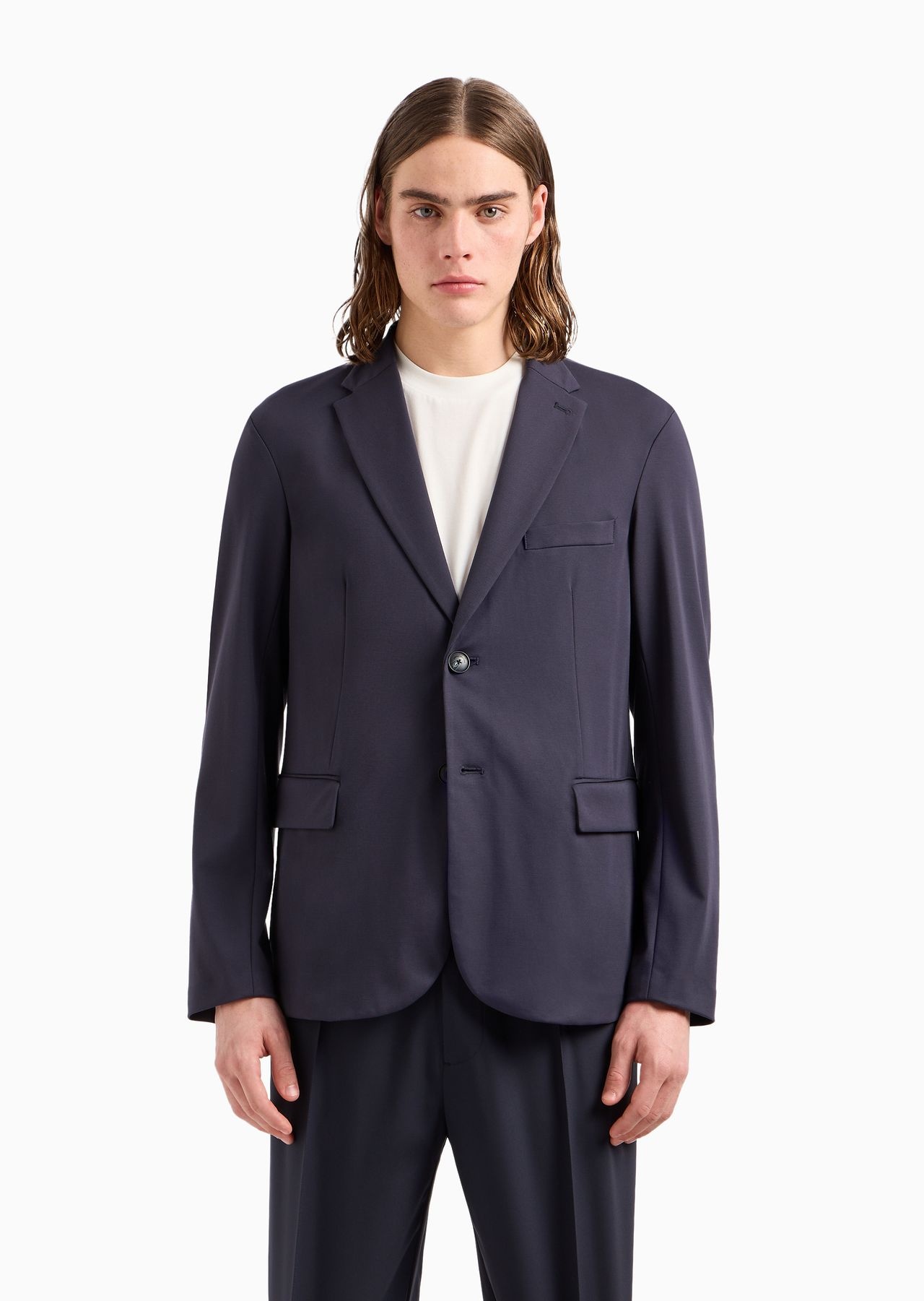 Travel Essentials viscose blend jersey blazer - 2