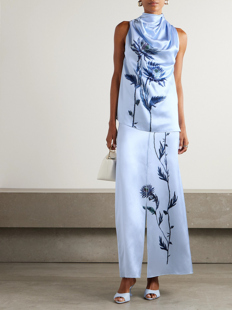 Altuzarra Kat Floral-print Silk-satin Maxi Skirt outlook
