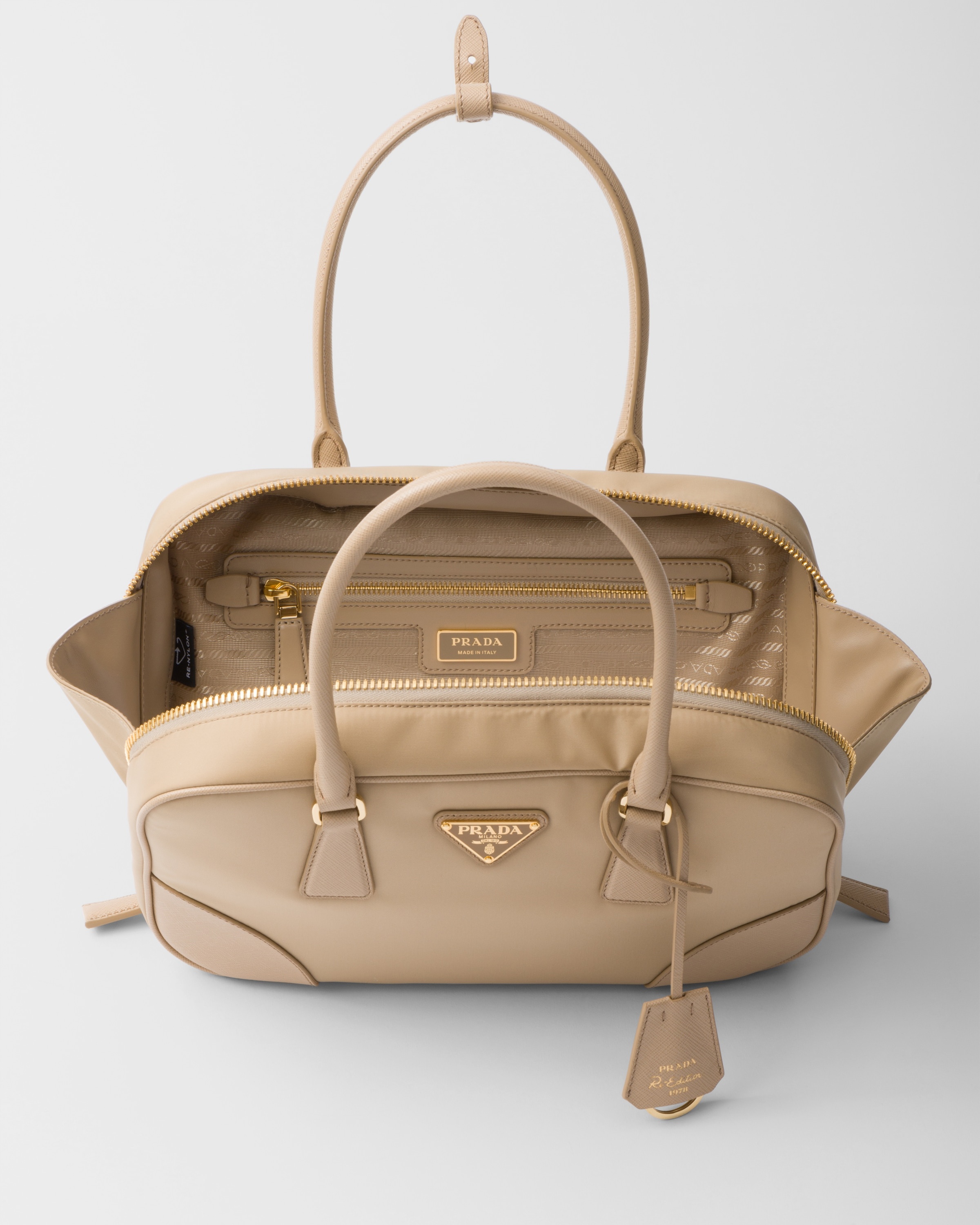 Prada Re-Edition 1978 medium Re-Nylon and Saffiano leather two-handle bag - 5
