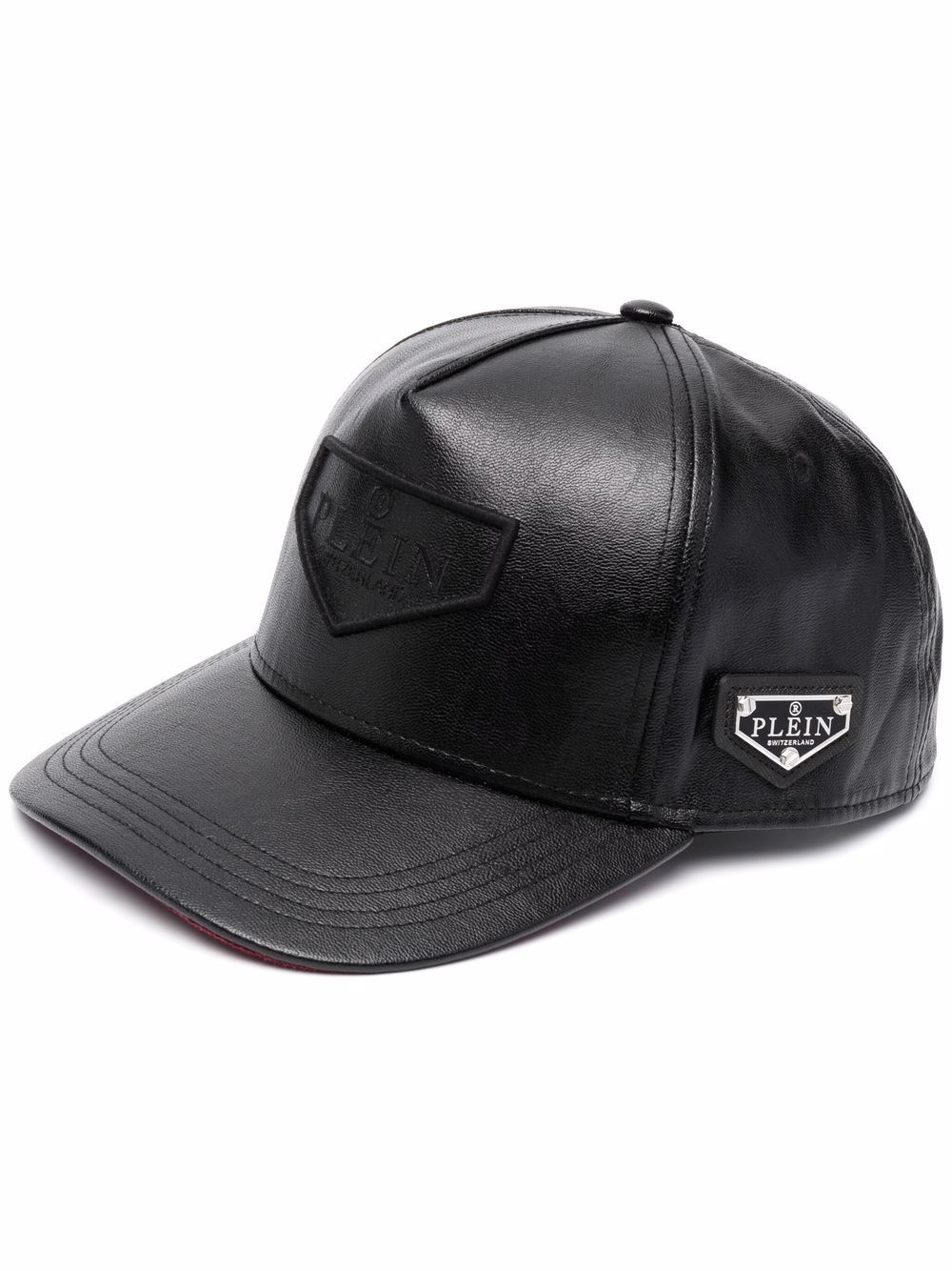 Iconic faux-leather baseball cap - 1