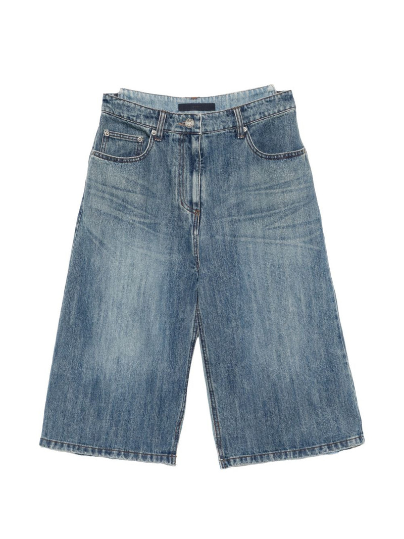 panelled denim shorts 1