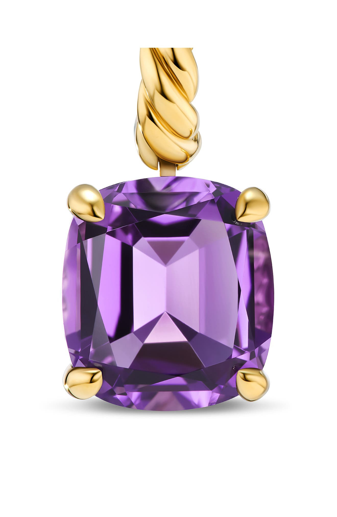 David Yurman Marbella Stone Drop Huggie Hoop Earrings in 18K Yellow Gold/Amethyst at Nordstrom - 3