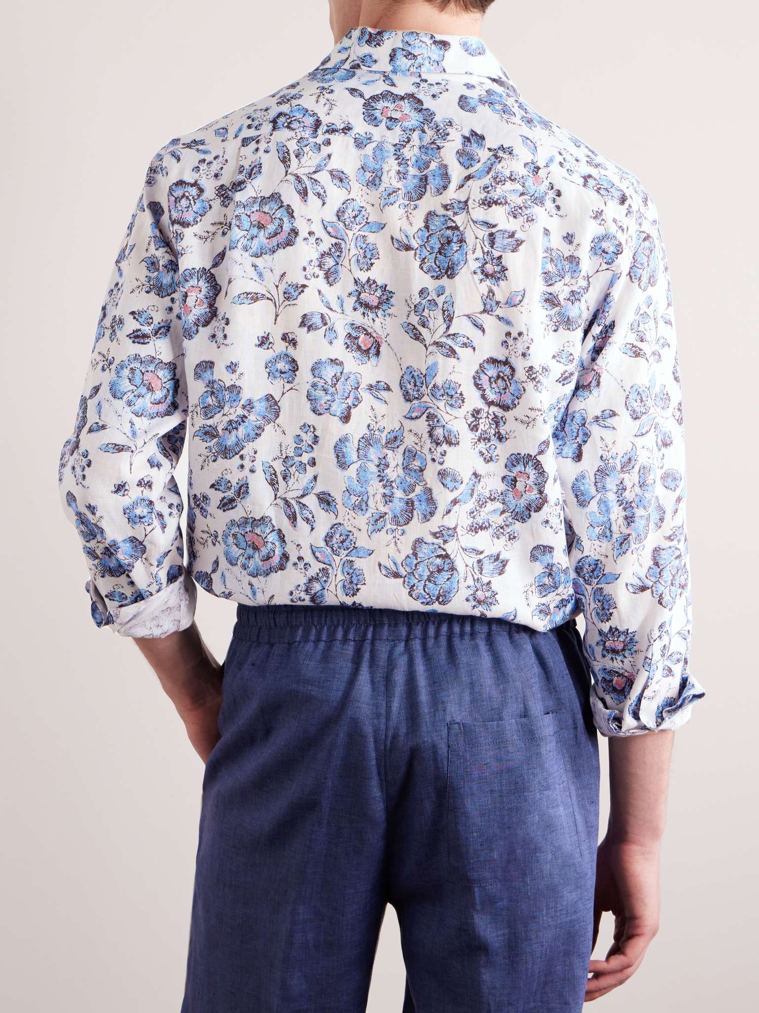 André Floral-Print Cashmere and Silk-Blend Shirt - 3