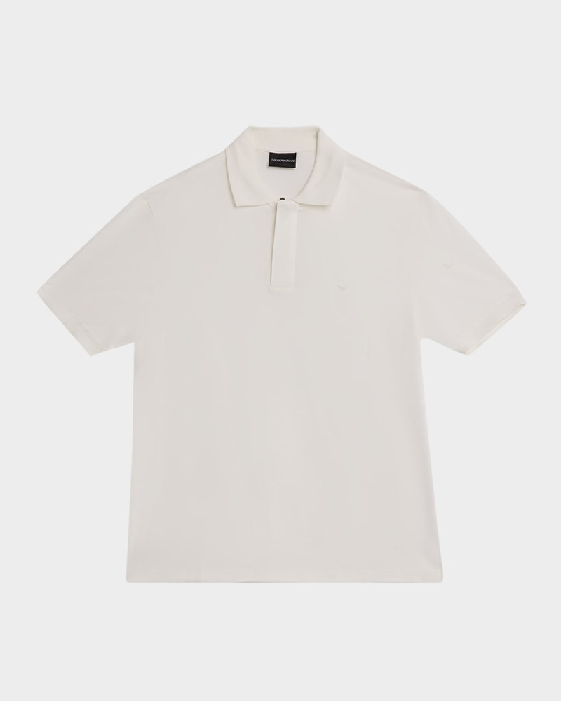 Men's Lyocell and Cotton Quarter-Zip Polo Shirt 1