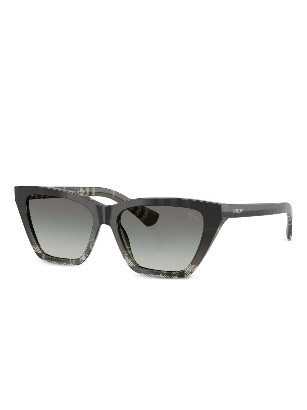 check-pattern cat-eye sunglasses - 2