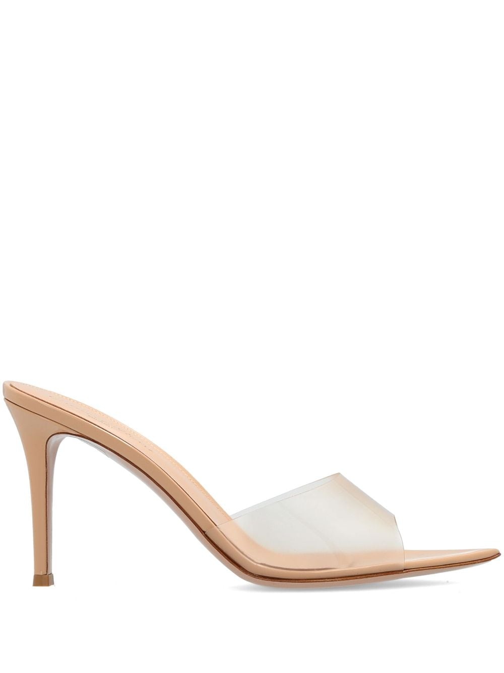 Elle 85mm transparent-strap mules - 1