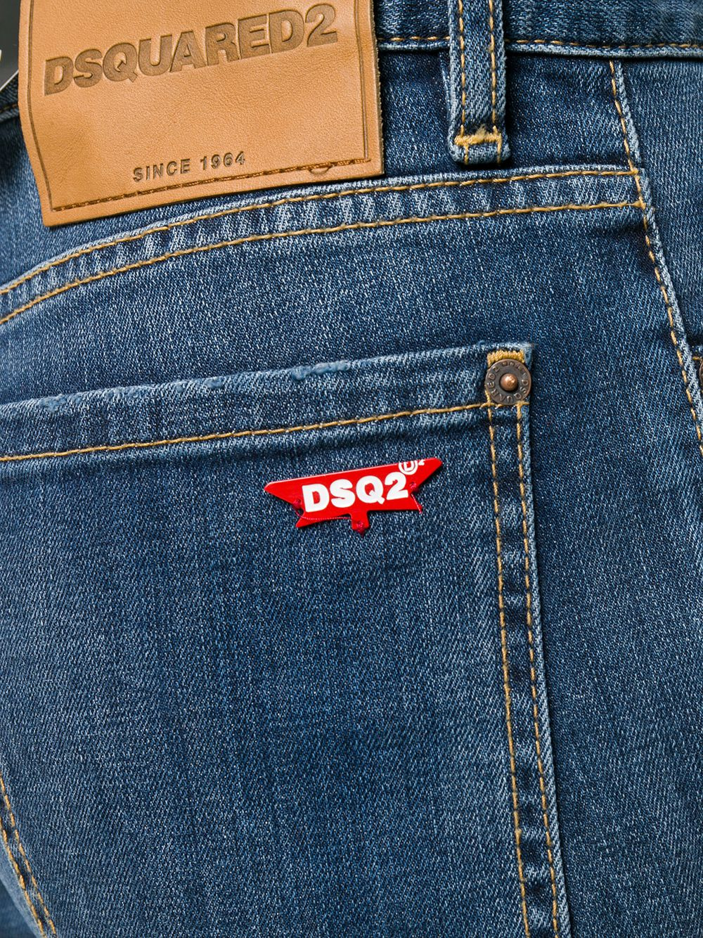 washed cropped jeans - 5