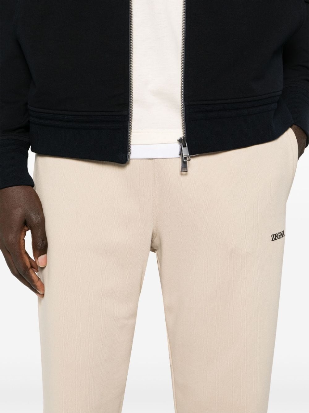 mid-rise cotton track trousers - 5