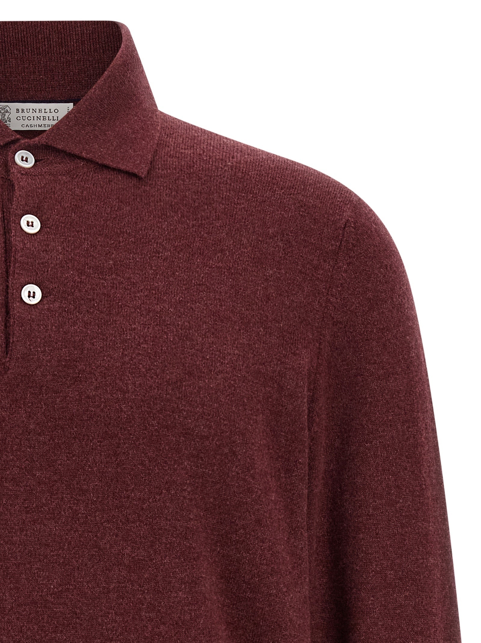 Cashmere Shirt Polo Bordeaux - 3