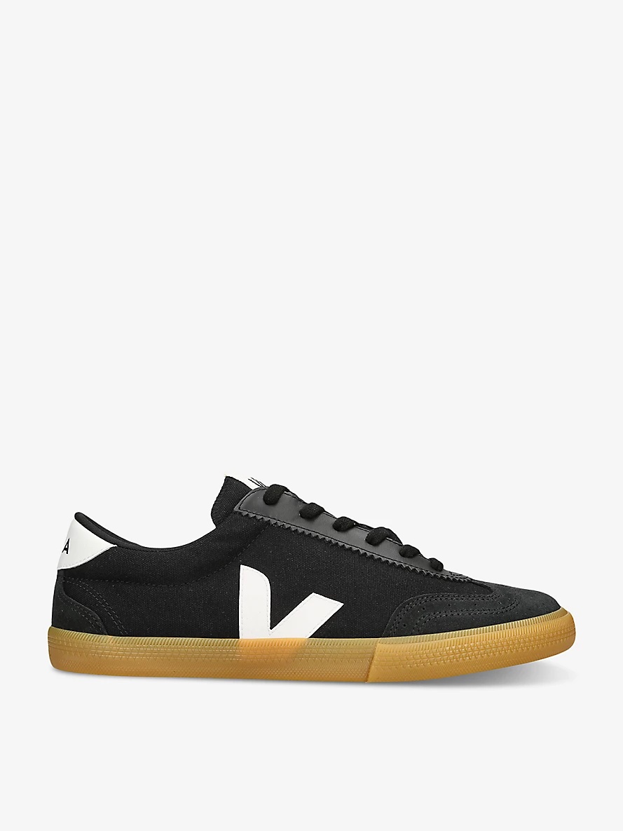 Volley V-logo canvas low-top trainers - 1