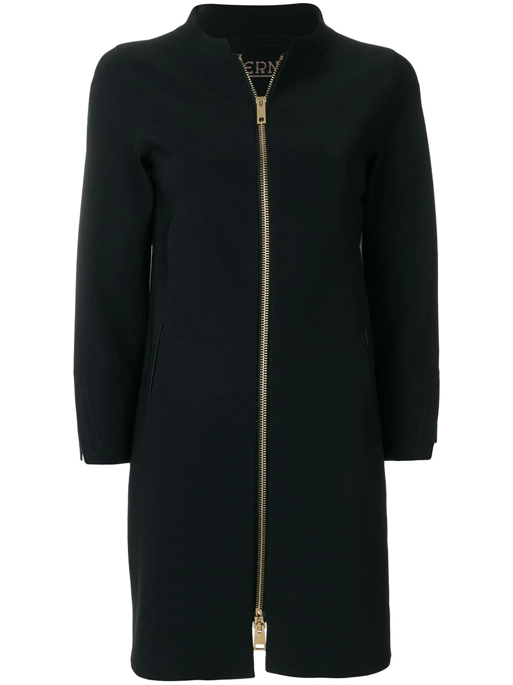 straight-fit zip up coat - 1