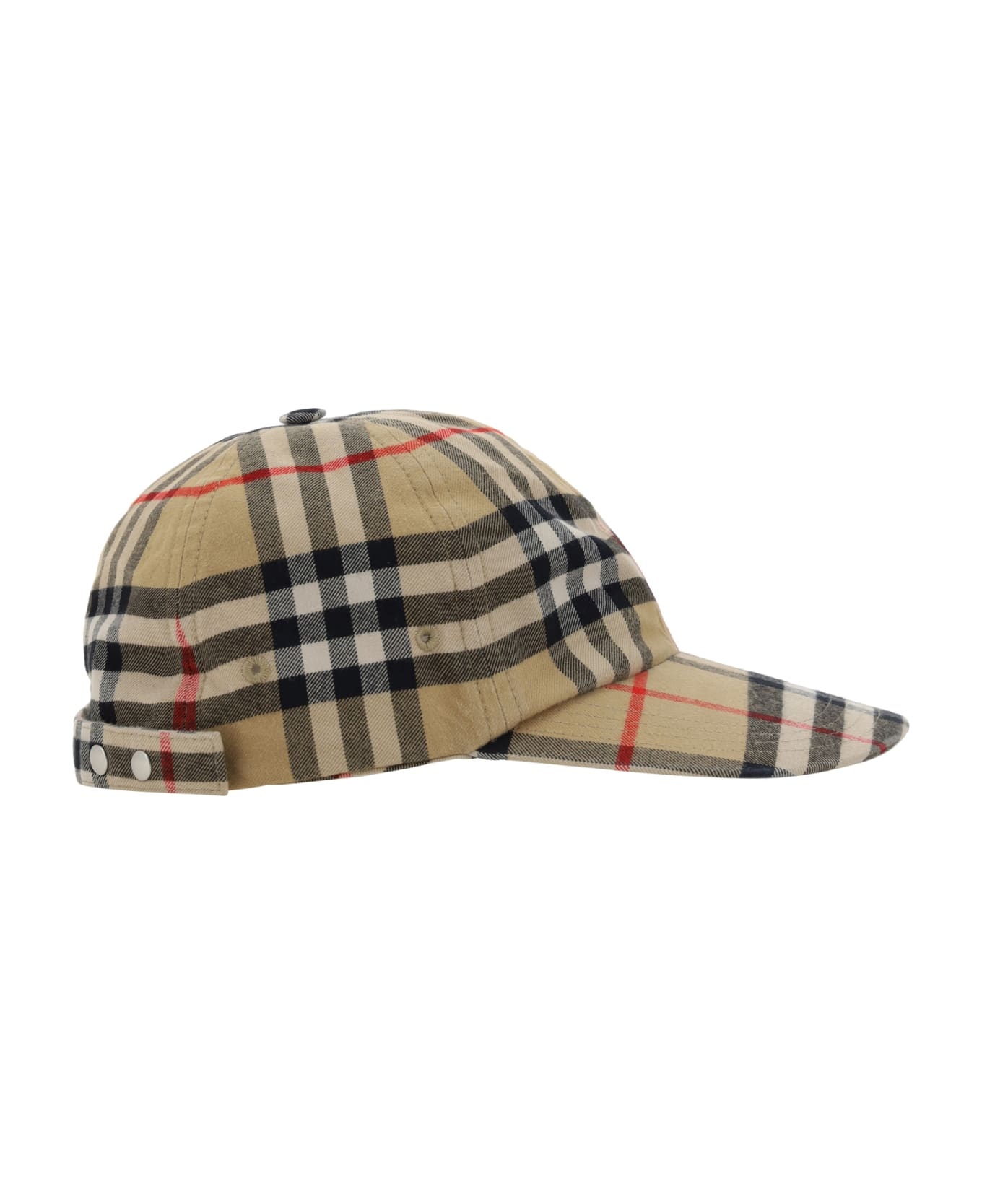 Baseball Cap With Check Print - 2