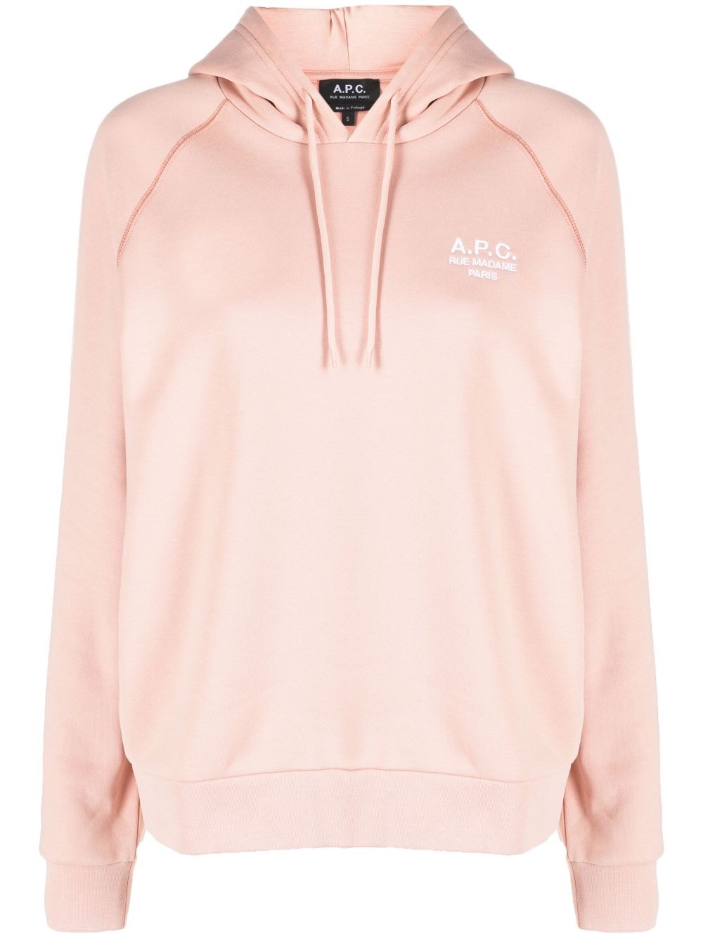 logo-embroidered cotton hoodie - 1