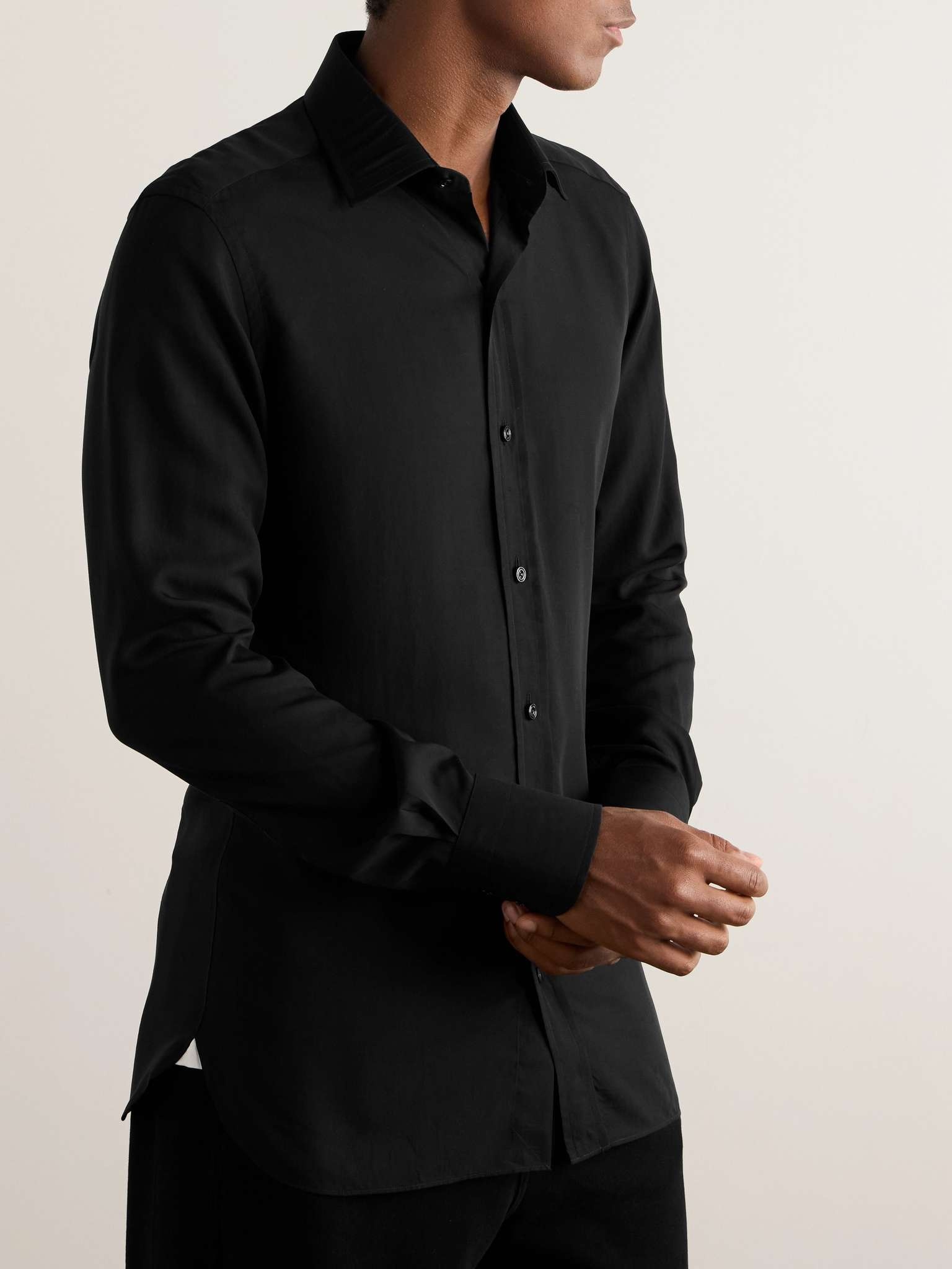 Lyocell and Silk-Blend Shirt - 3