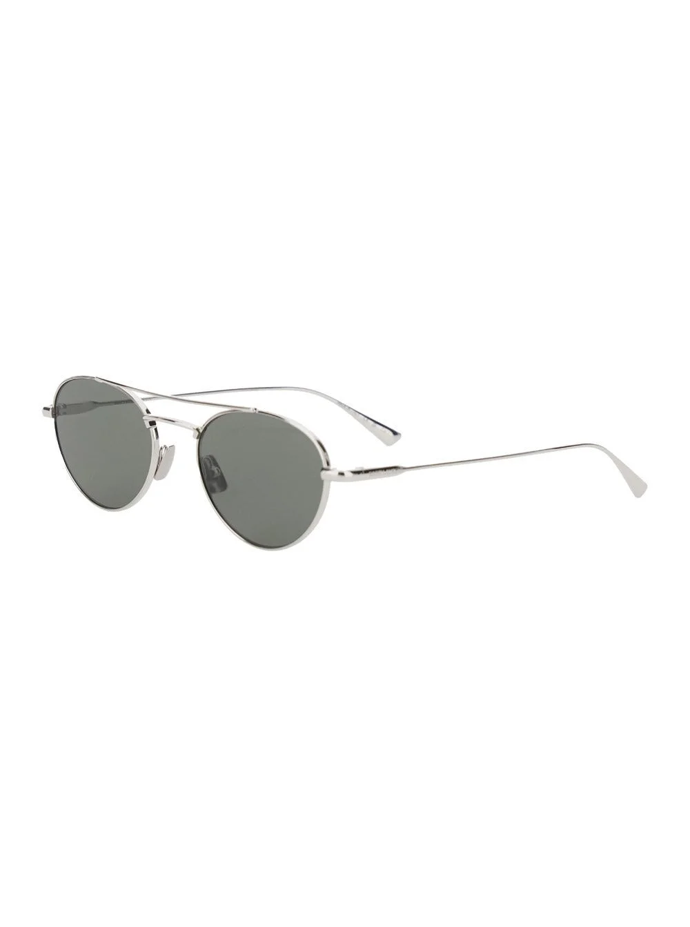 Saint Laurent Round Frame Sunglasses Silver Men - 1