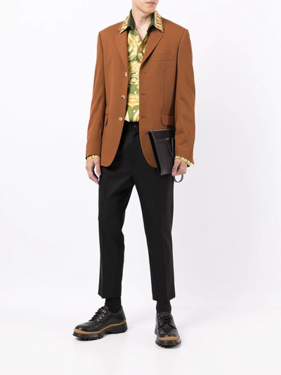 VERSACE Barocco-print informal silk shirt outlook