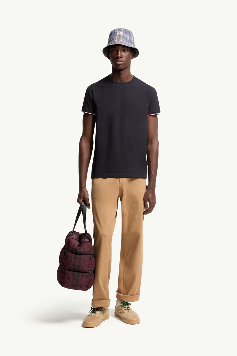 Moncler Tricolor-Trimmed Cotton T-Shirt outlook