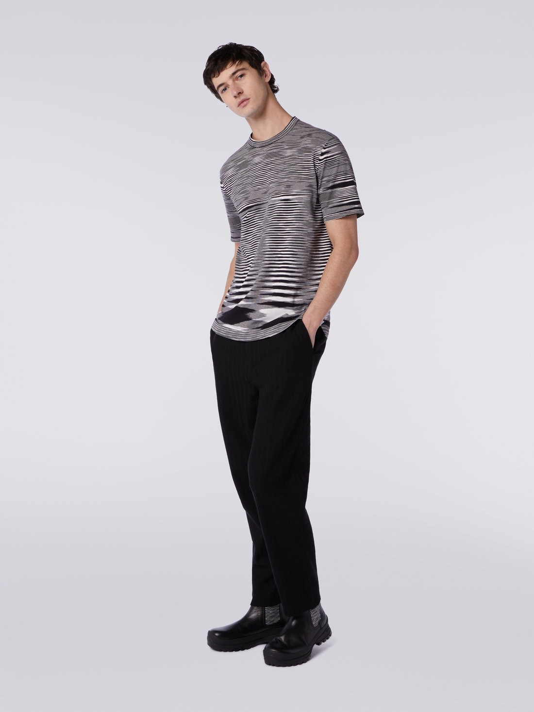 Slub cotton crew-neck T-shirt - 3