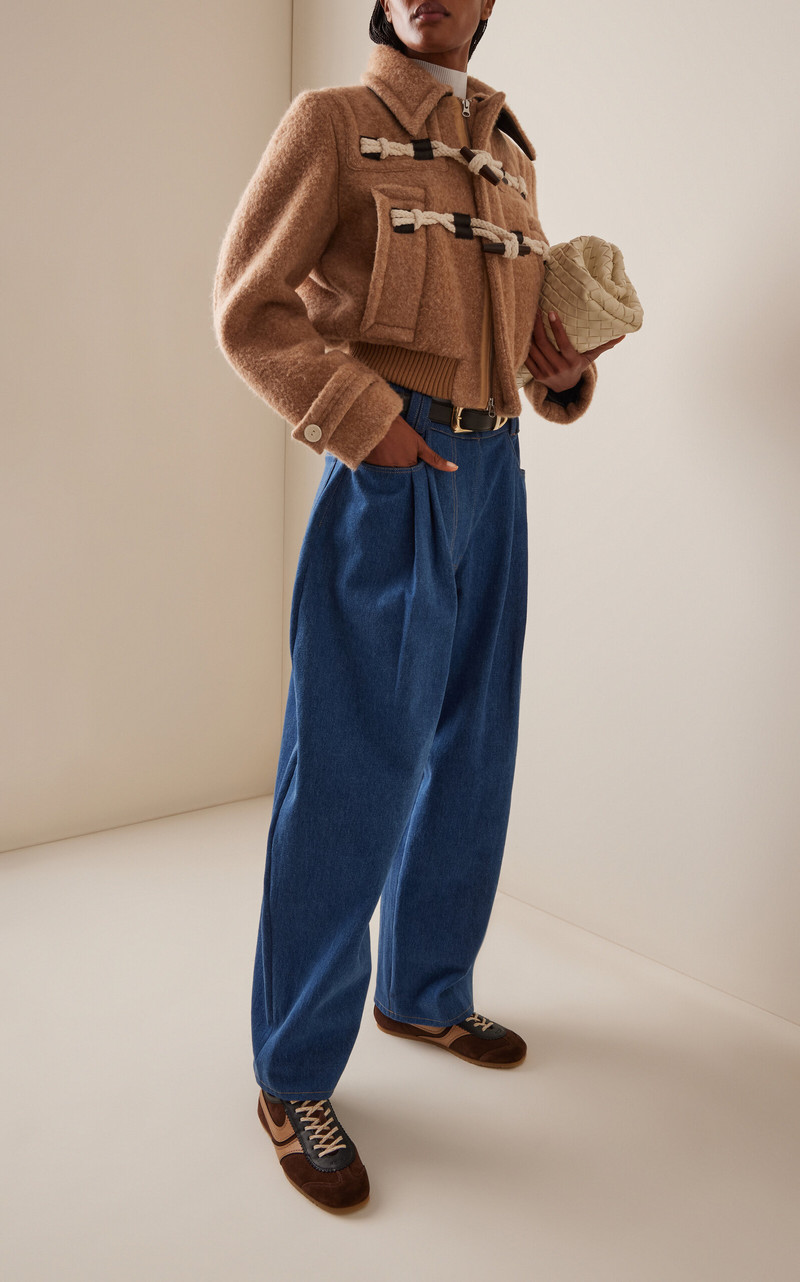 S.S.DALEY Ivy Rigid Low-Rise Barrel-Leg Jeans medium wash outlook