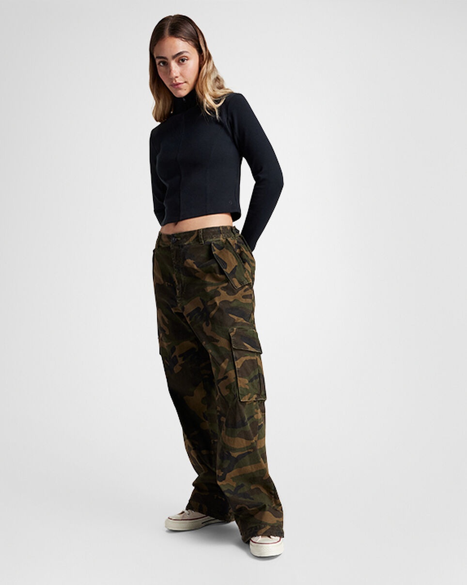 Half-Zip Mock Neck Long Sleeve Top - 2