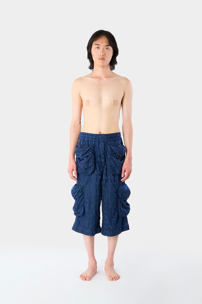 ALLOVER SHORT ELASTIC PANTS / blue 4