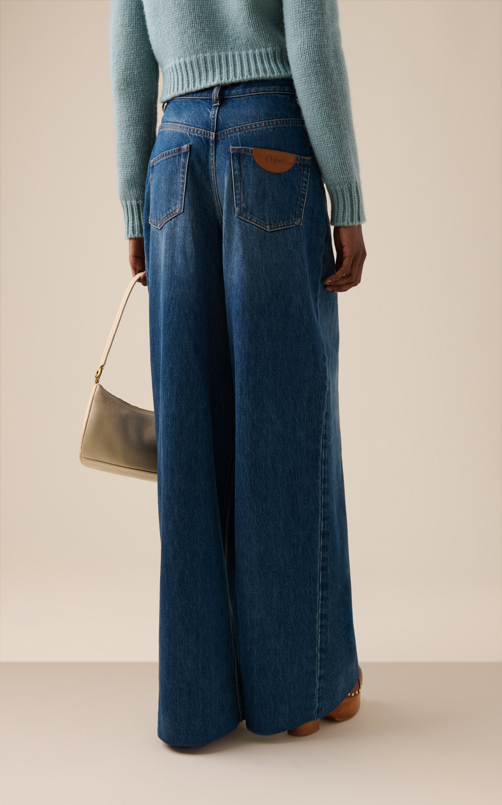 Rigid High-Rise Wide-Leg Jeans dark wash - 4