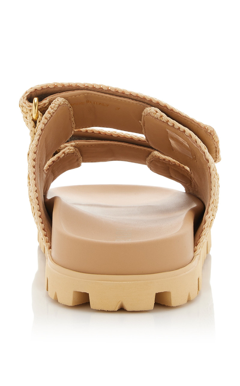 Woven Raffia Sandals tan 5