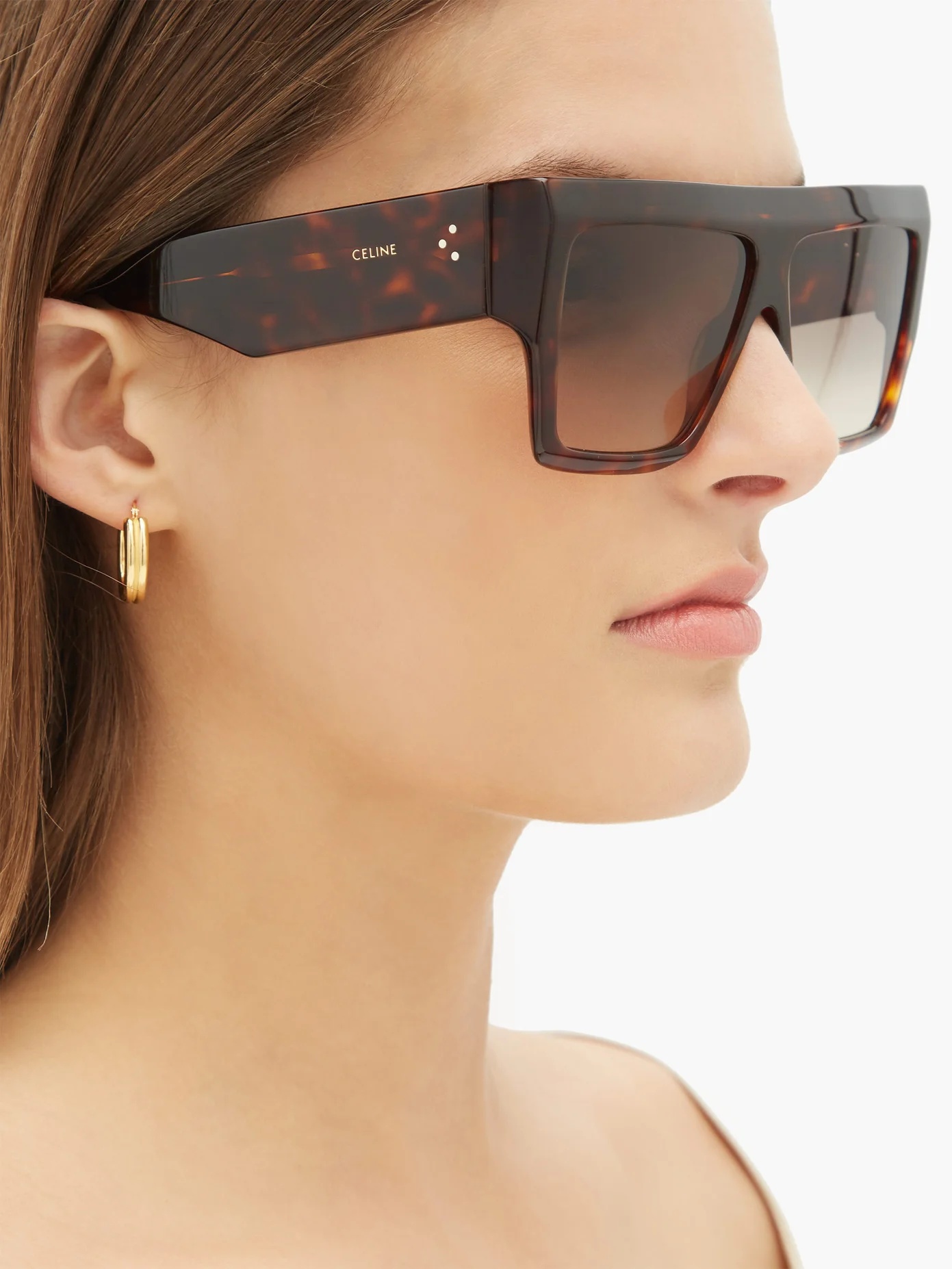 Rectangle acetate sunglasses - 3