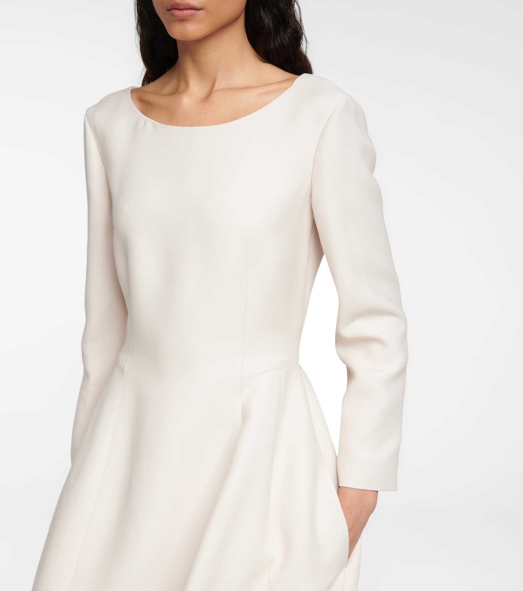 Lilibet wool and silk midi dress - 4