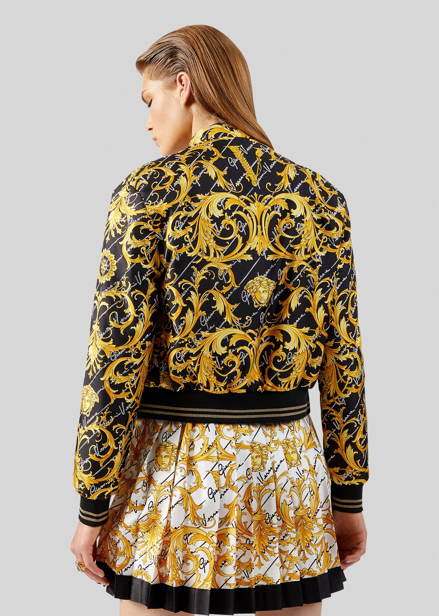 Barocco Signature Print Bomber Jacket - 3