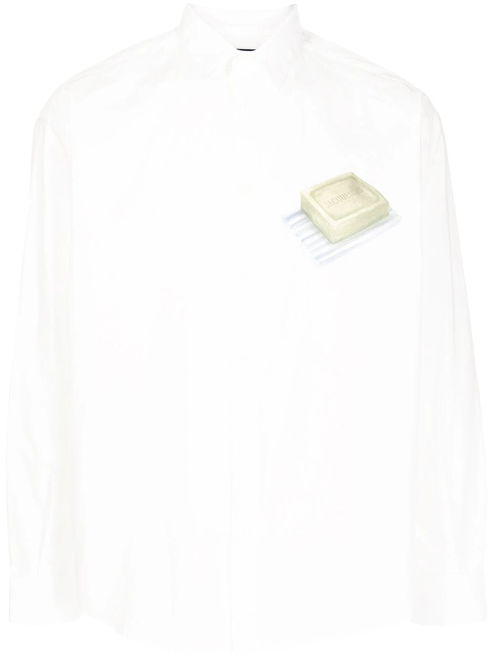 Simon soap bar-print long-sleeve shirt - 1