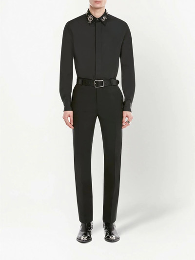 Alexander McQueen embellished-collar long-sleeved shirt outlook