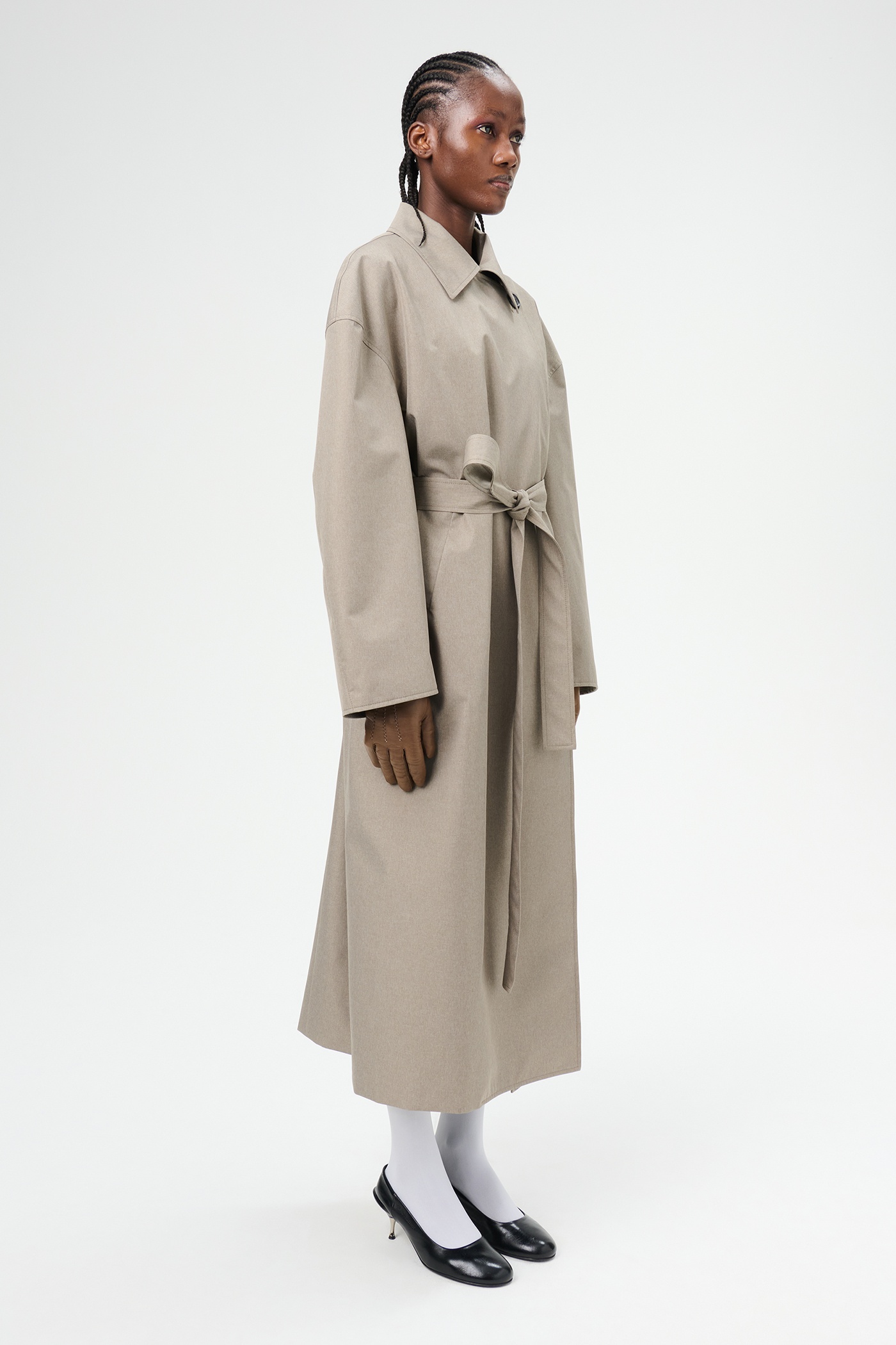 Court Coat Doubleganger Beige Mel Nylon - 3