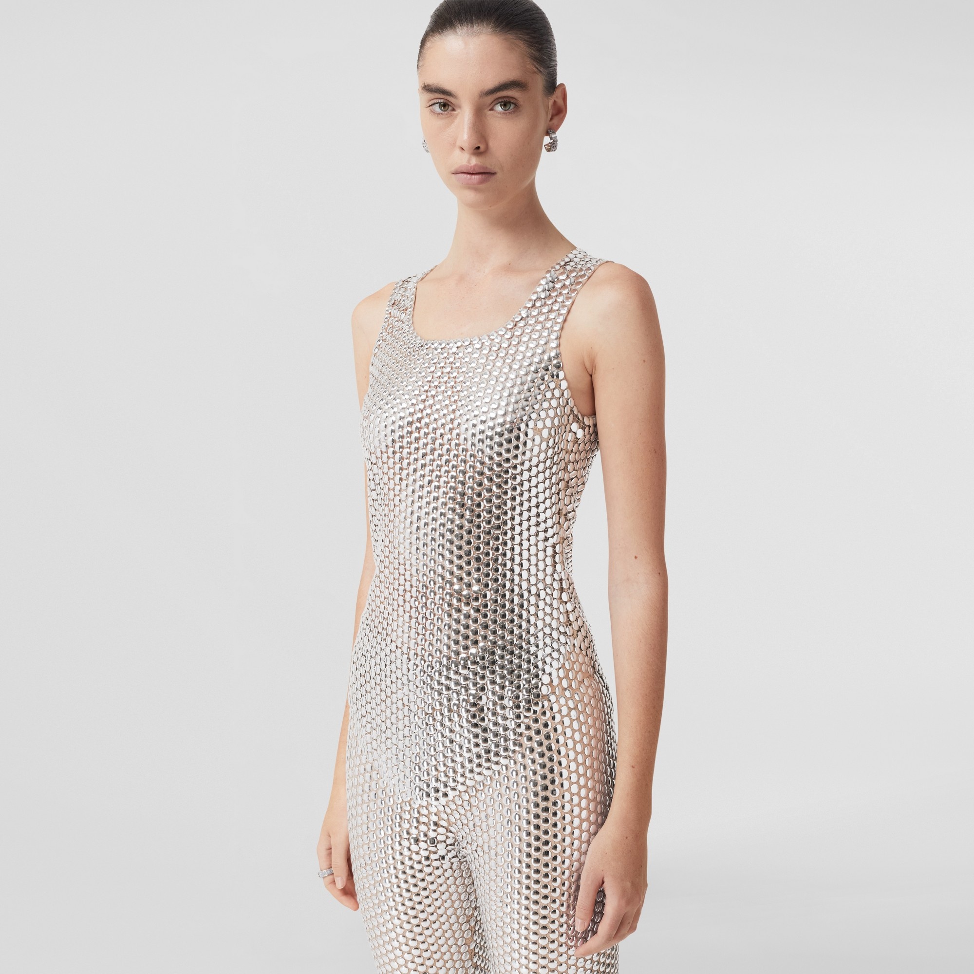 Metallic Paillette-embellished Mesh Top – Exclusive Capsule Collection - 4