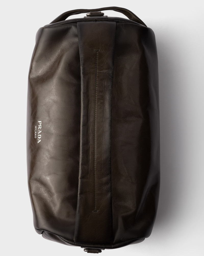 Antiqued leather shoulder bag 7