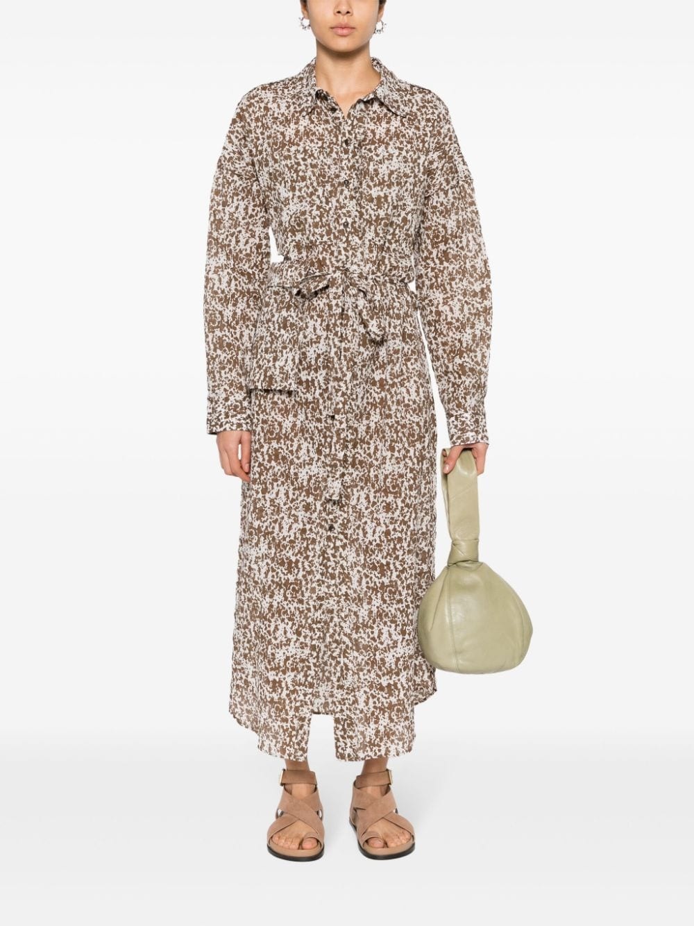 print shirt dress - 2