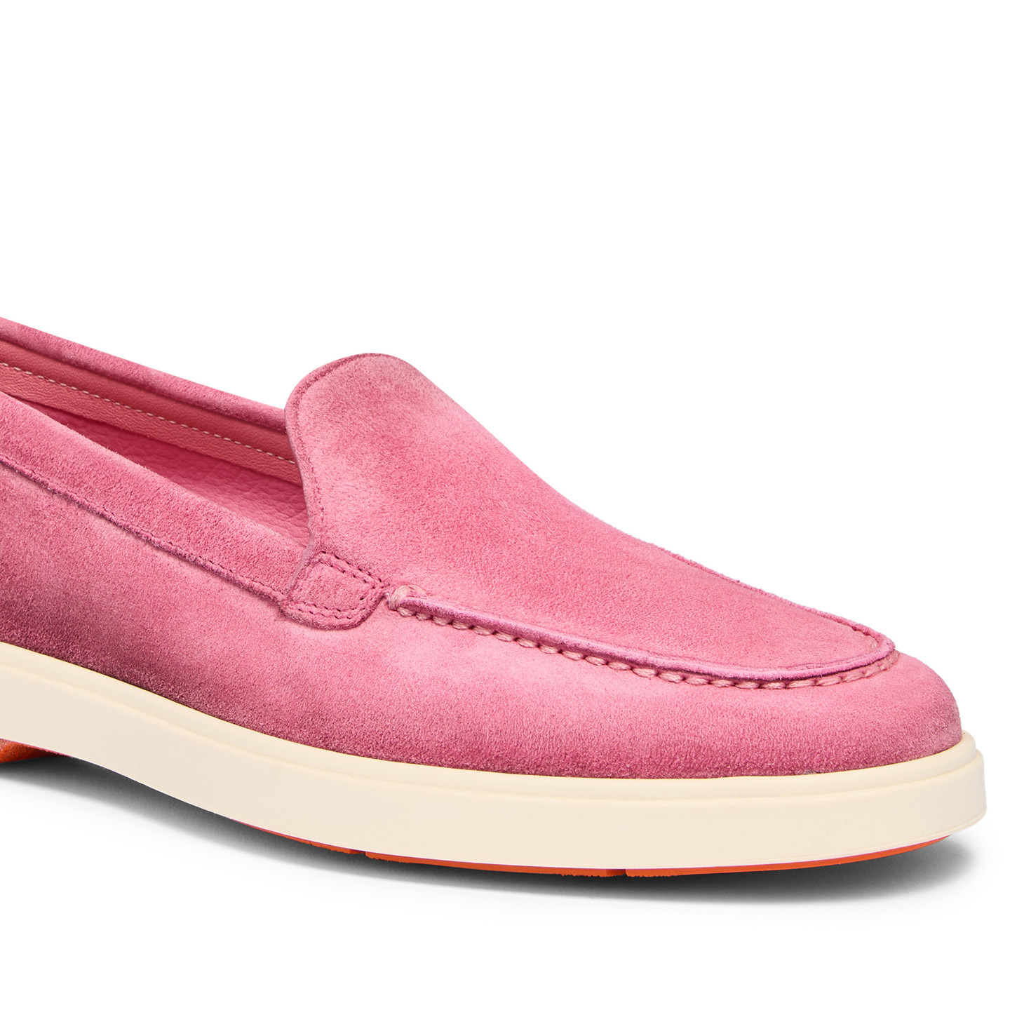 Women's pink suede loafer - 5