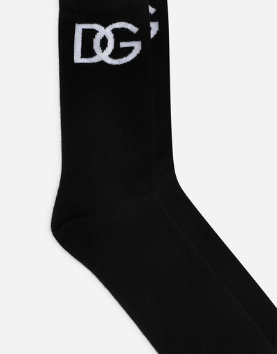 Dolce & Gabbana Stretch cotton socks with jacquard DG logo outlook