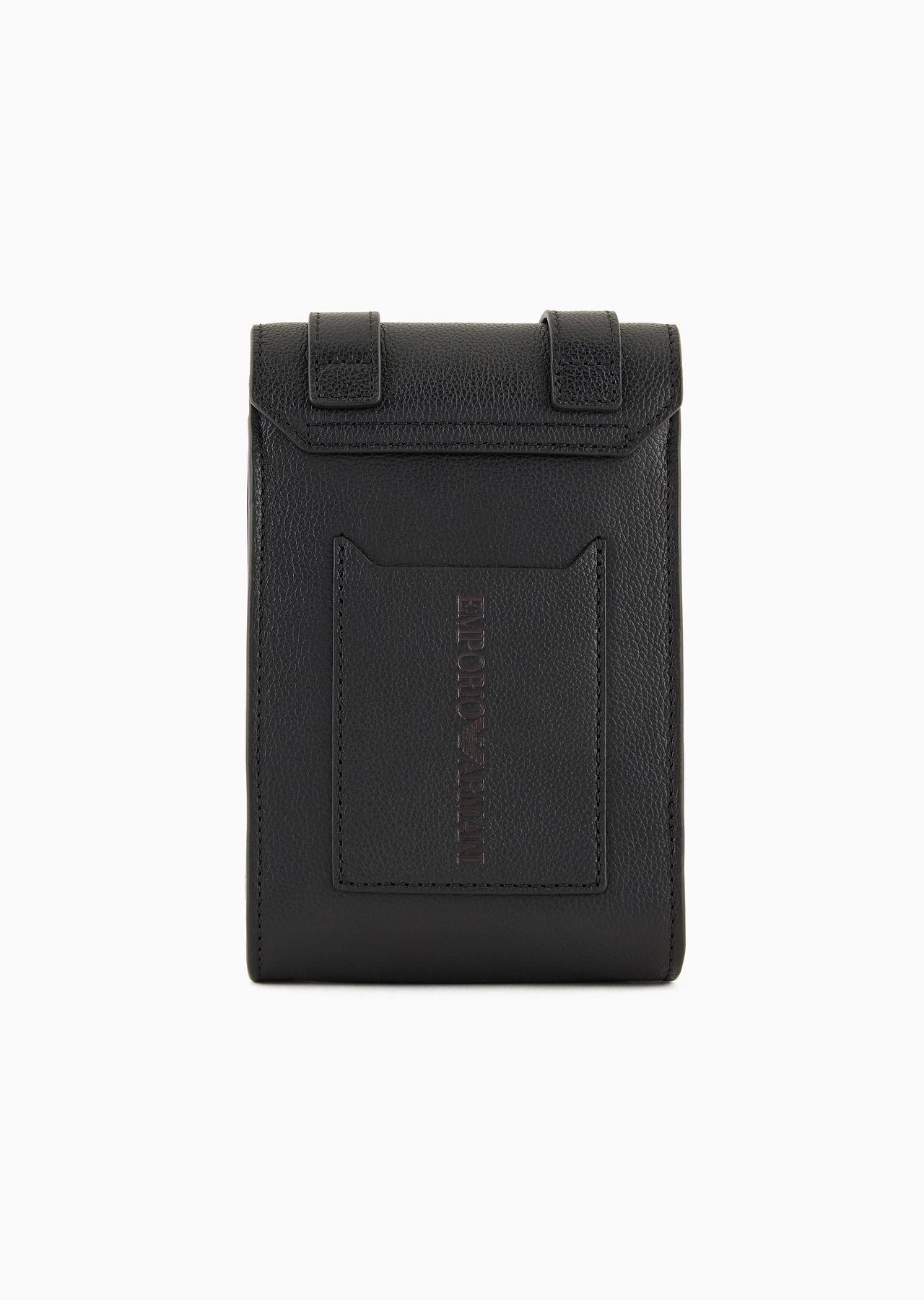 Tumbled-leather tech case with shoulder strap - 3