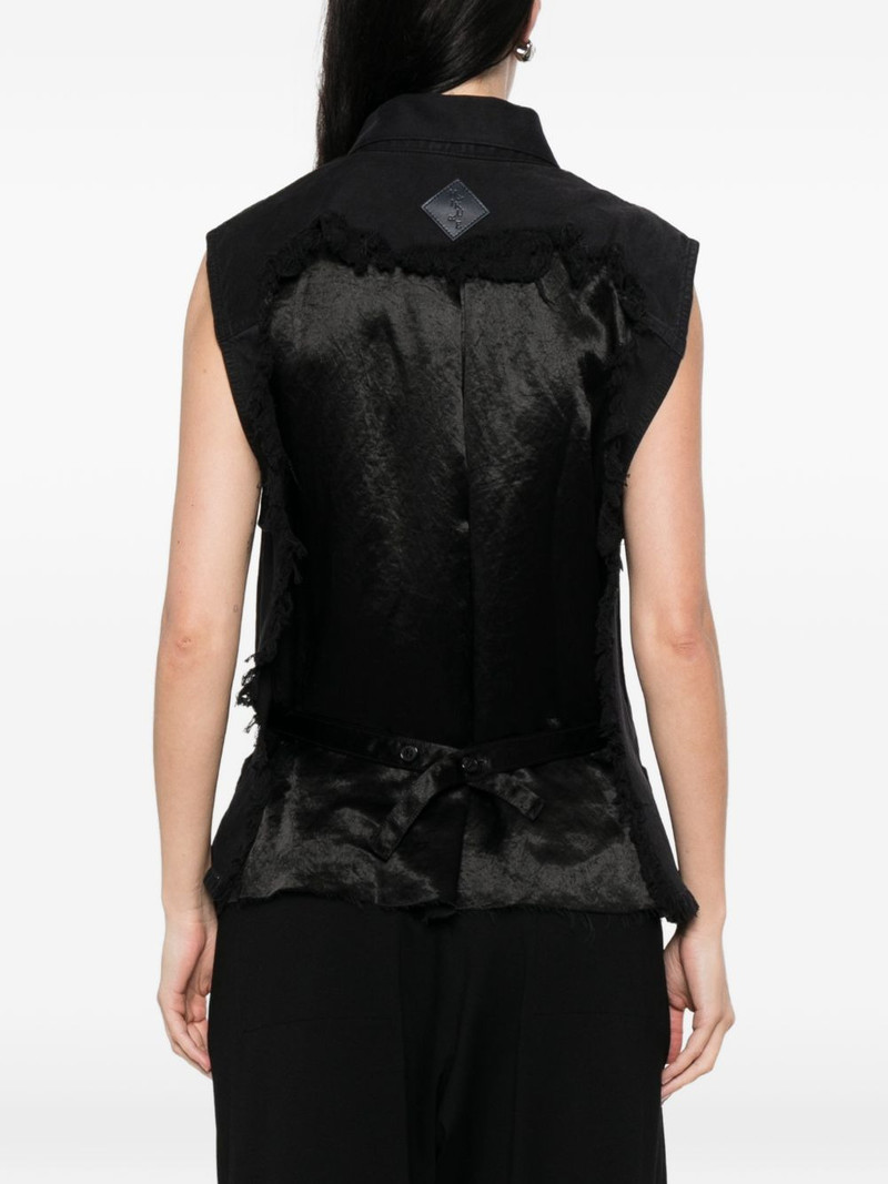 Ryder button fringed gilet 4