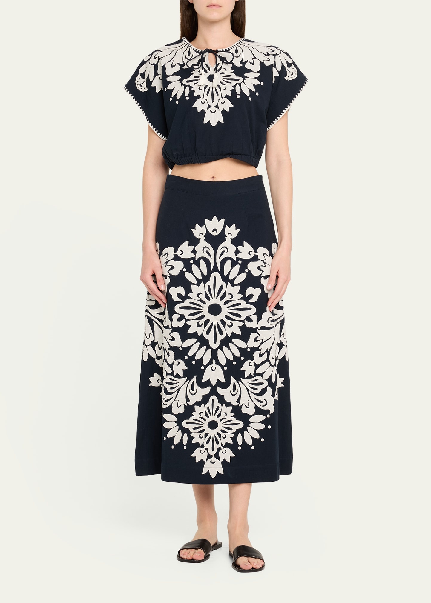 Liliana Appliqué Crop Top - 2