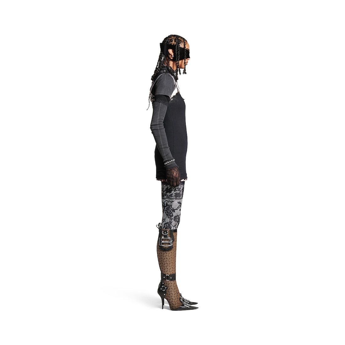 Women's Layered Dress in Black - 3
