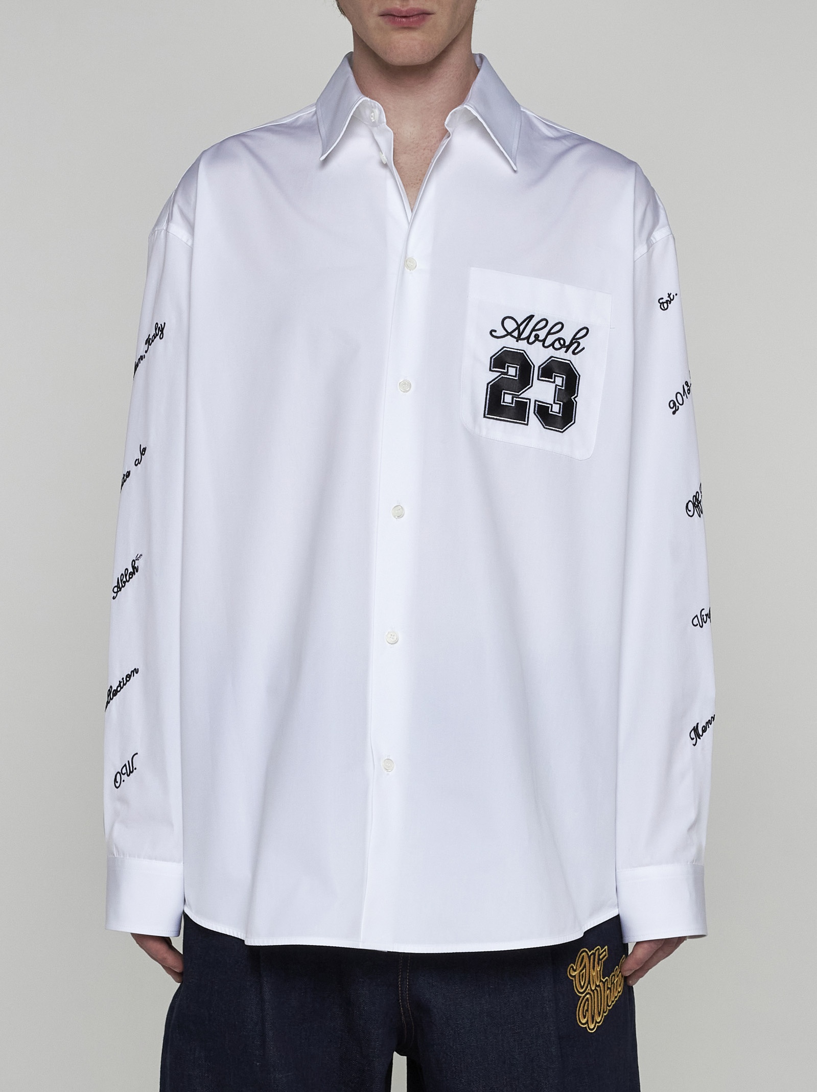 23 logo cotton overshirt - 3